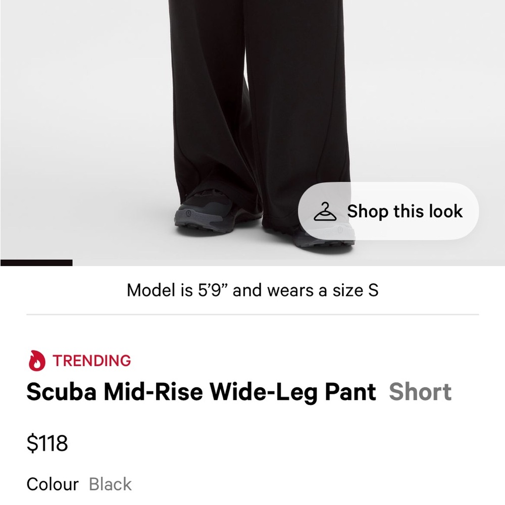 Lululemon scuba Wide-Leg Pants